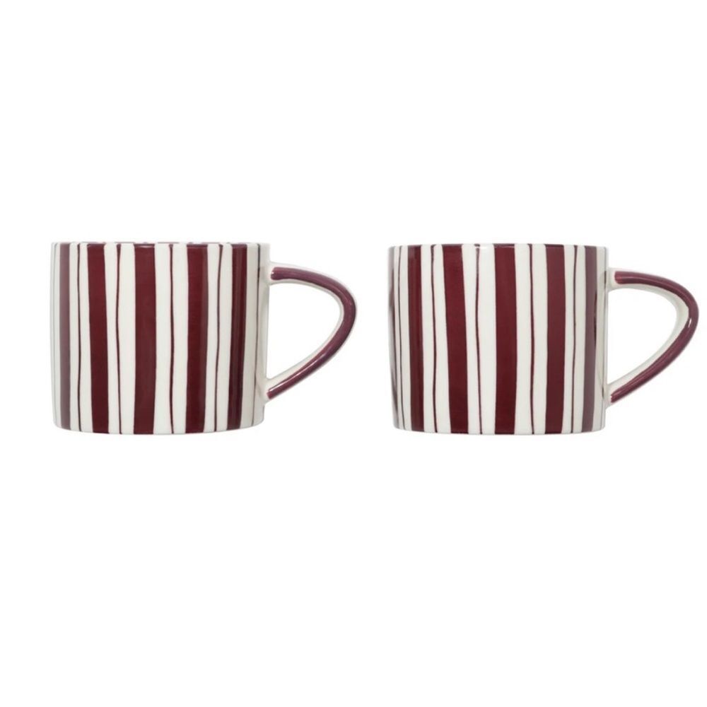 Noon & Moon Set of 2 Mugs- Cherry Lacquer‎